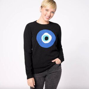 Studio Park x Alberti Popaj Women's Icon Sweater , Evil Eye Sz M a625912